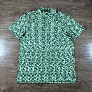 Fore Fathers Polo Mens Medium Green Golfing Dad Performance Short Sleeve